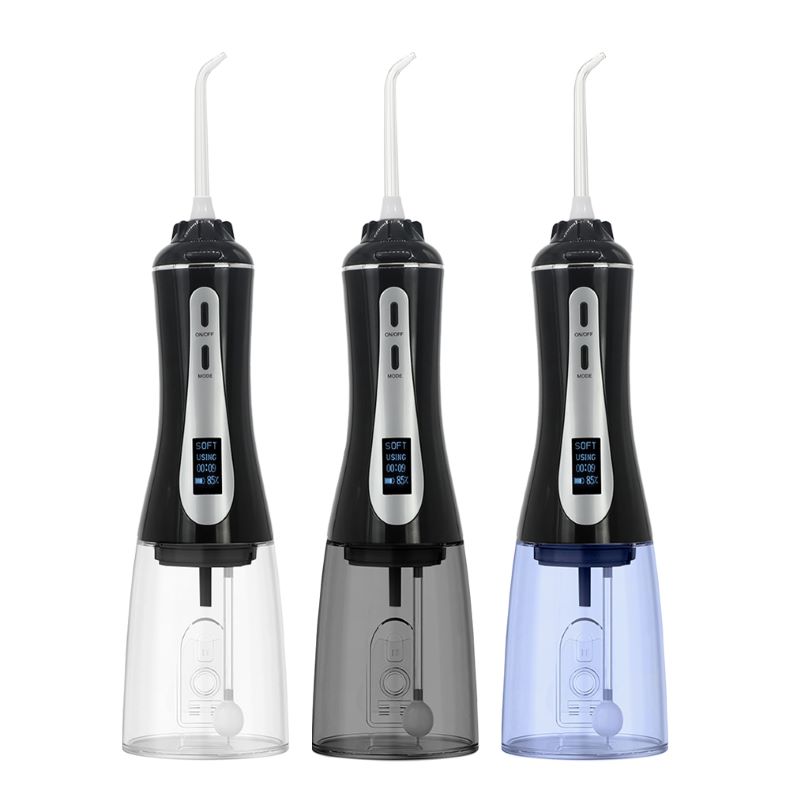 Ισχυρό ασύρματο 350ML Water Dental Flosser Φορητό OLED οθόνη στοματικό άρδευση με 5 λειτουργίες πίεσης